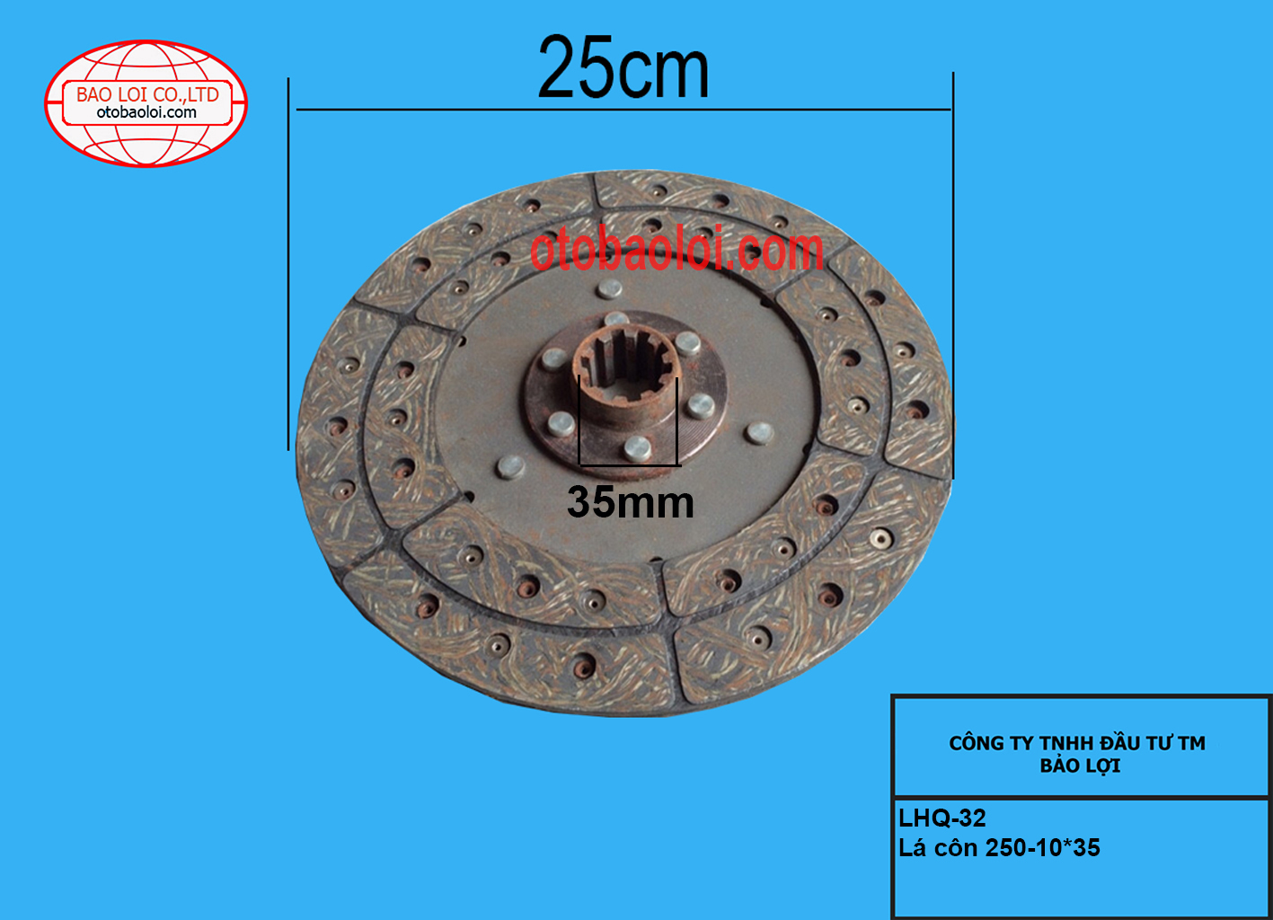 Lá côn 250-10*35