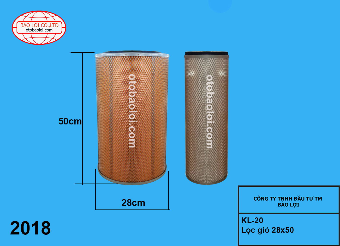 Lọc gió 28x50