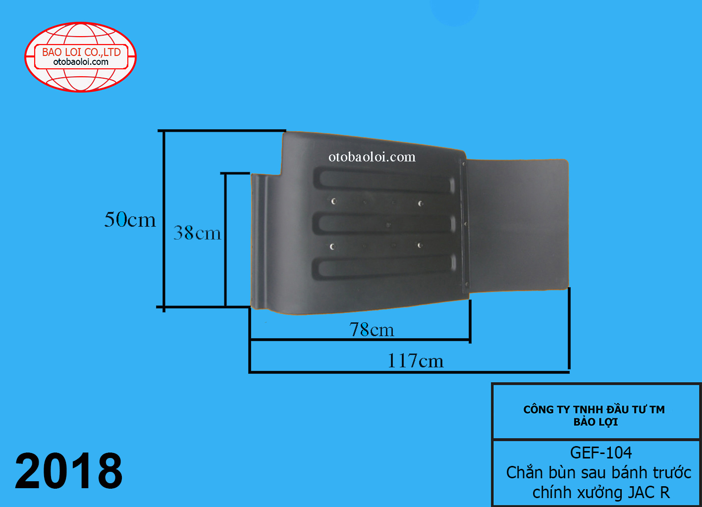 Chắn bùn sau bánh trước chính xưởng JAC R