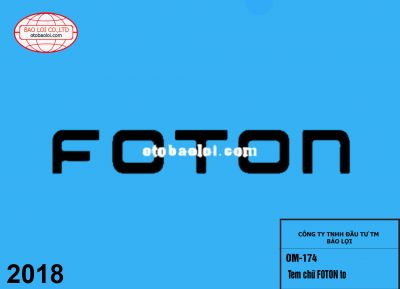 Tem chữ FOTON to