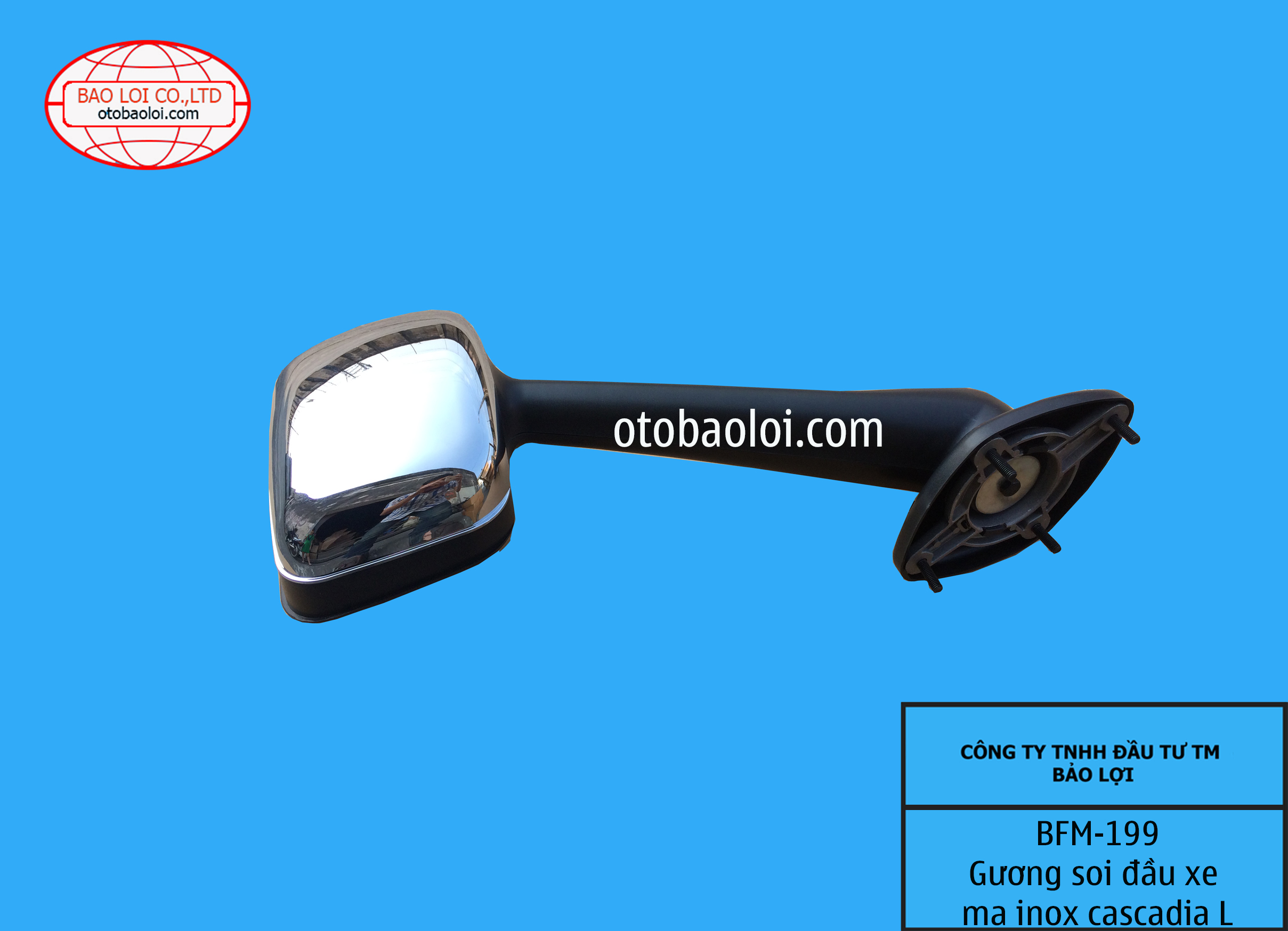 Gương soi đầu xe ma inox cascadia L