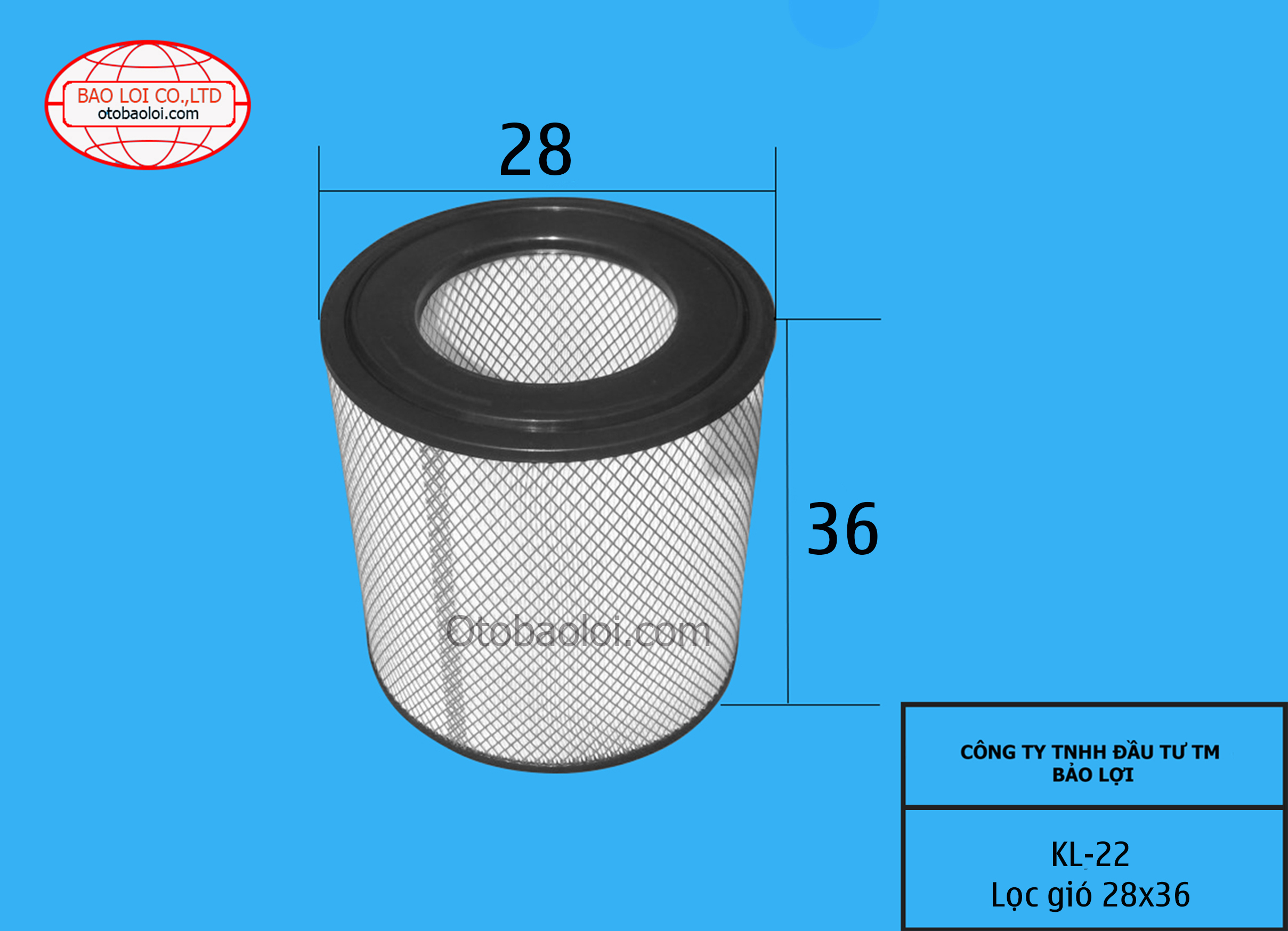 Lọc gió 28x36